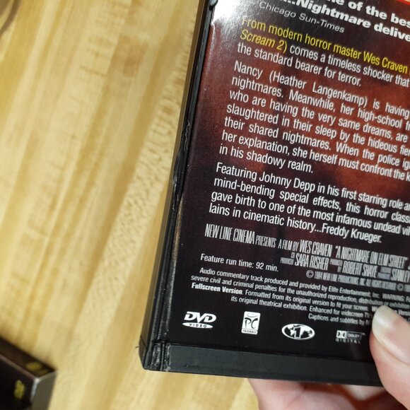 A Nightmare on Elm Street 1984 DVD Snapper Case Wes Craven Slasher Horror Freddy - Picture 3 of 6
